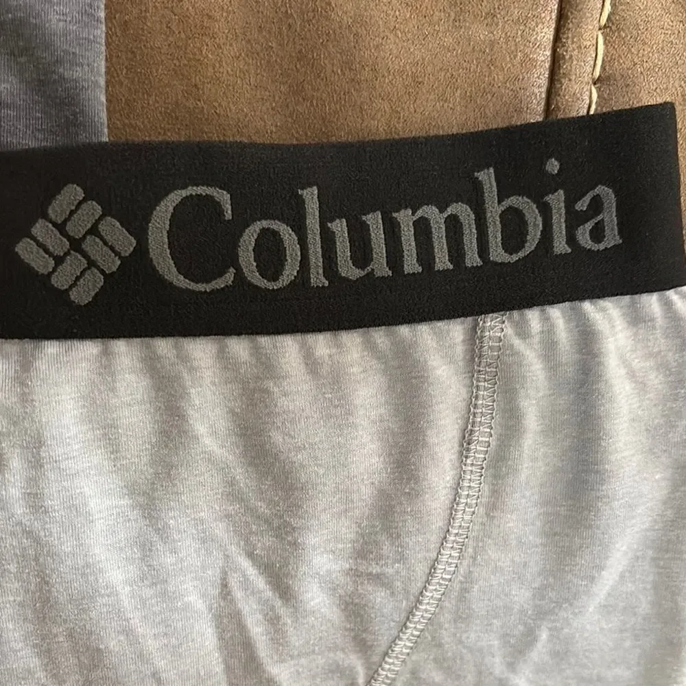 NWOT 2 pairs of Columbia Gray Boxer Briefs Soft Comfort Fit